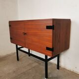 Small teak and metal sideboard, 70s
