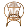 Vintage rattan children's armchair 1960s