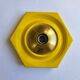 Very Rare Midcentury Yellow, Wall or Ceiling Lamp, Flush Mount, Italy, 1970