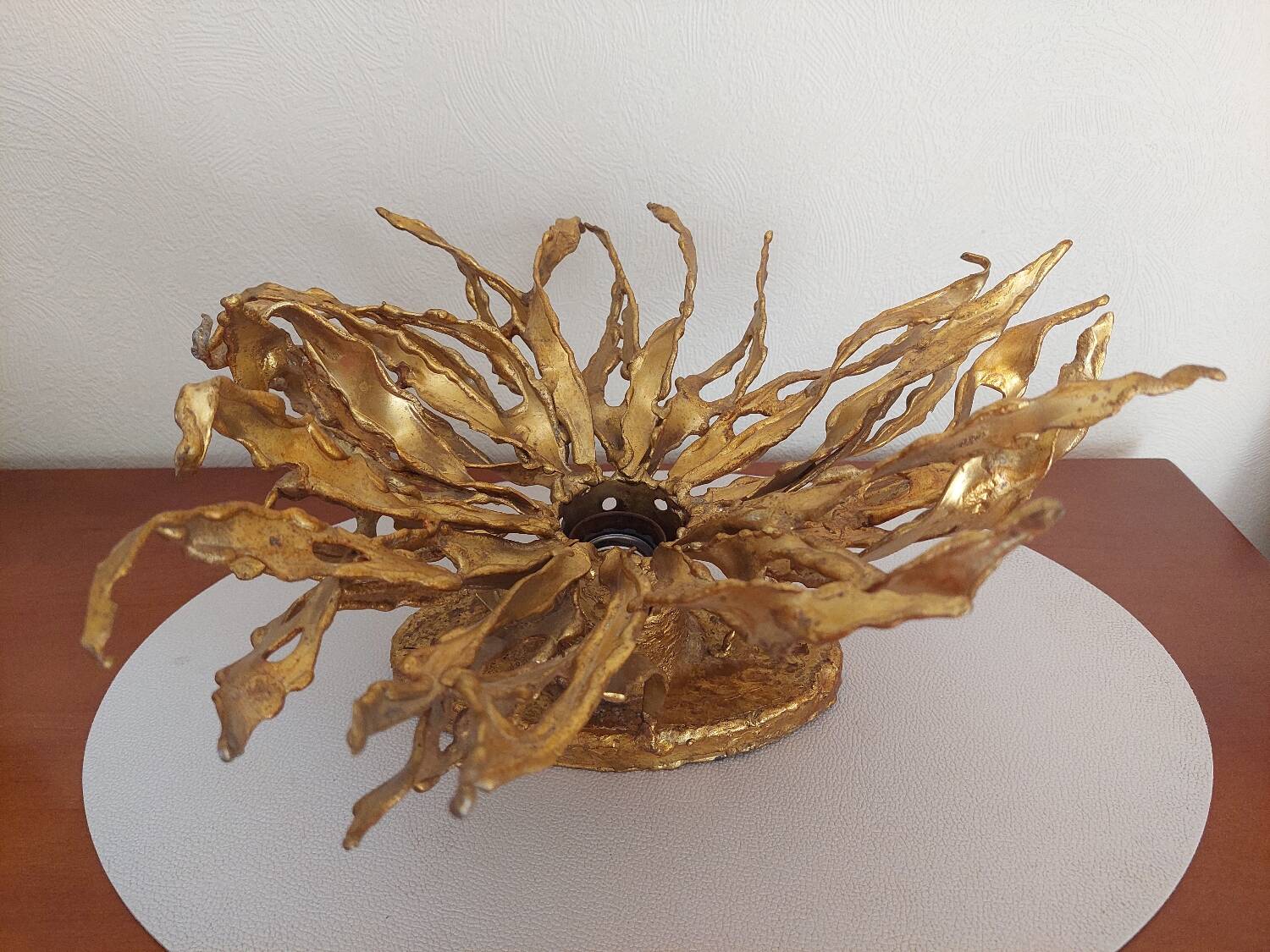 Pair of wall lamps signed moerenhout, belgium 1970s