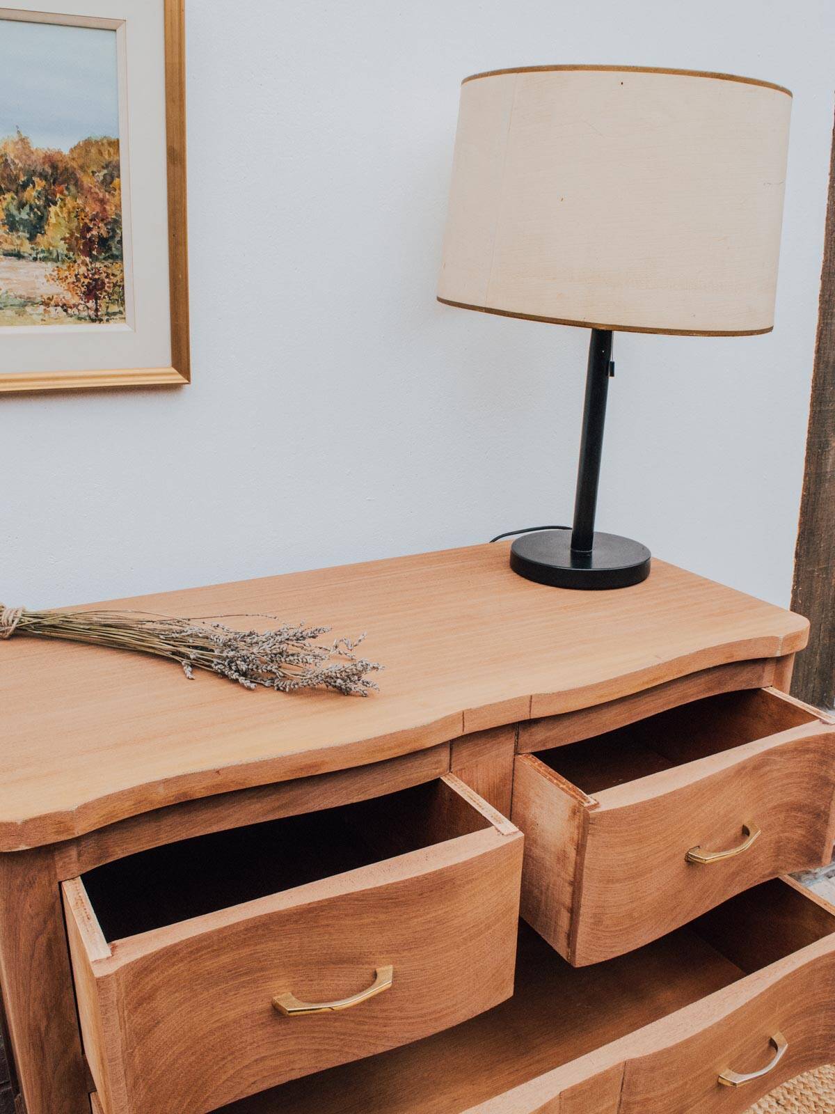 1950s chest of drawers with mustache feet