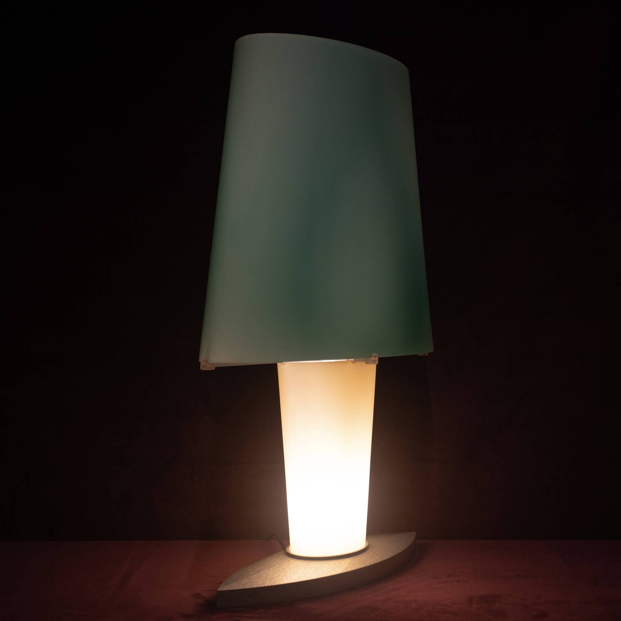 Daniela Puppa 1991 Italian Model 2850 Colored Glass Table Lamp for Fontana Arte