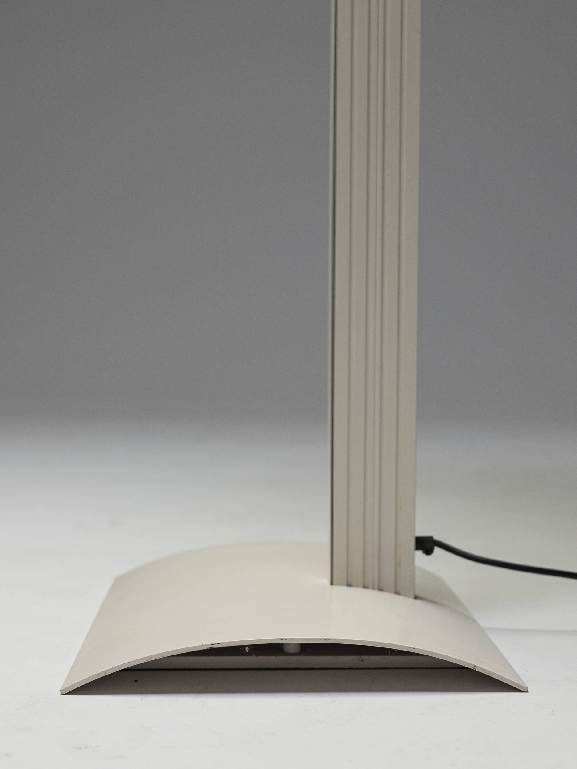 Pair of white Sames floor lamps, Italy, 1980s