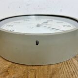 Grey Industrial Factory Wall Clock, 1950s