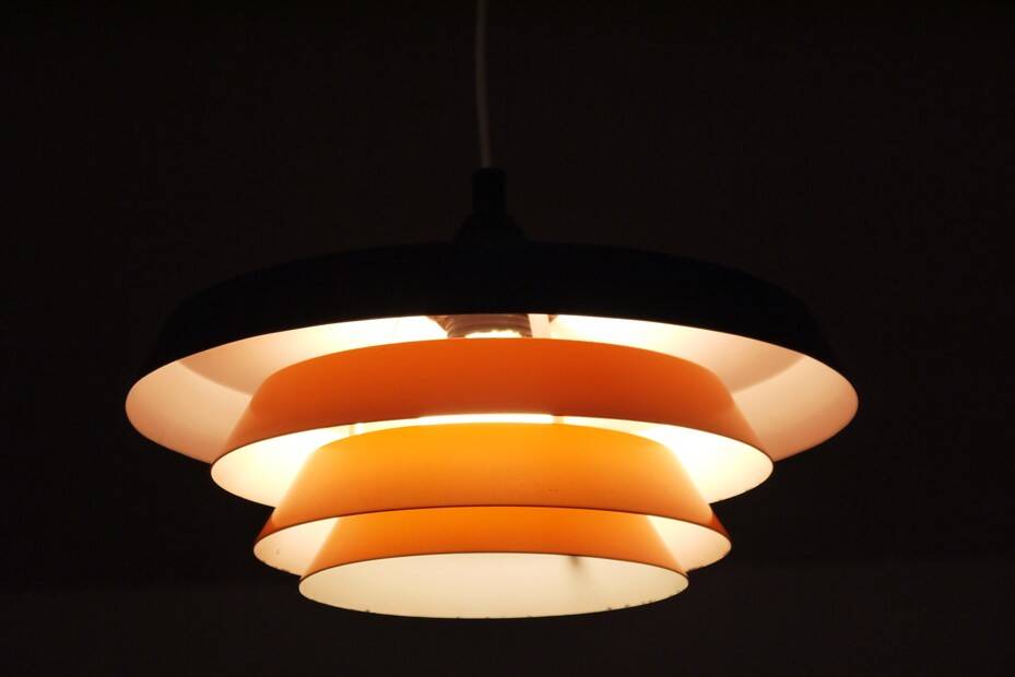 Danish metal pendant light 1970