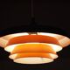 Danish metal pendant light 1970