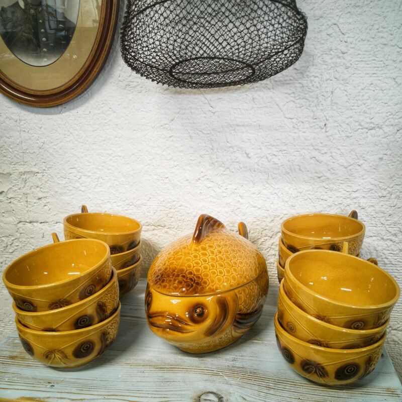 Fish soup service by Kil Keramik - 70s