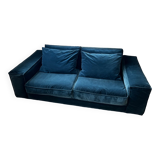 Canapé Home Spirit Chamonix velours bleu