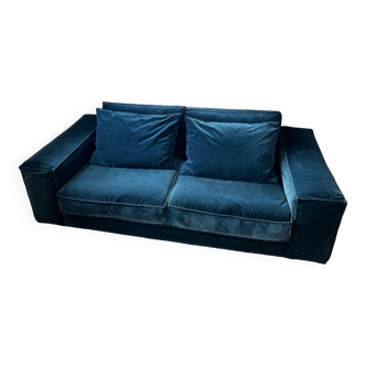 Home Spirit sofa Chamonix blue velvet