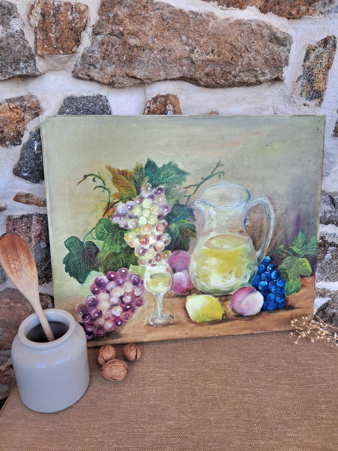 Tableau nature morte toile
