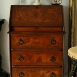 20th century walnut sloping secretary