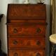 20th-century walnut slant-front secretary