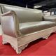 Antique banquette covered in faux shagreen.