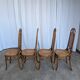 Set of 4 Mid-century Bentwood Cane Dining Chair, Thonet Style, 1970s Yugosl