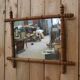 Miroir barbier en bois tourné 1900