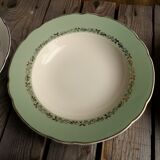 6 Villeroy & Boch deposed hollow plates in ceramics gold decoration