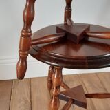 Pair of wooden stools turned vintage 60s