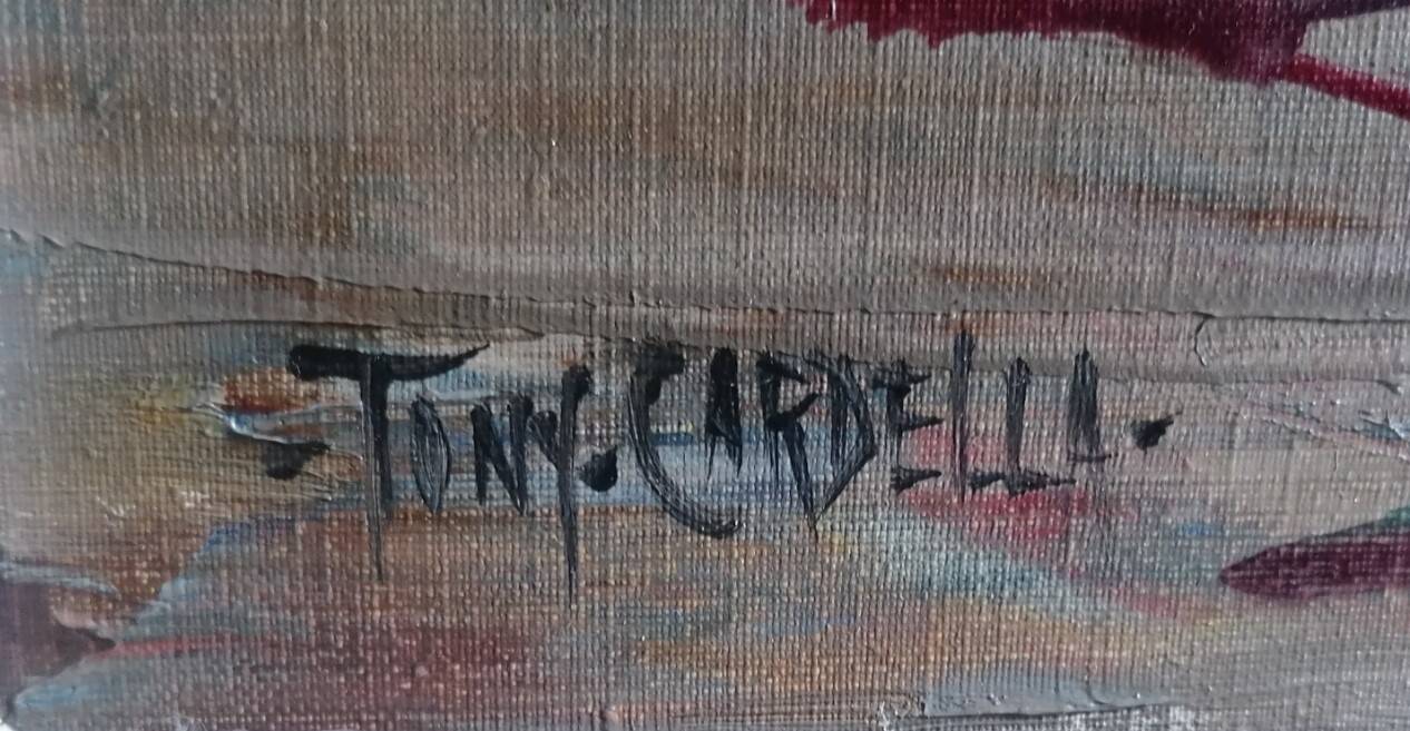 Corsican horses - Oil on canvas - Tony Cardella (1898 - 1976).