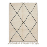 Moroccan Berber rug with black diamond patterns