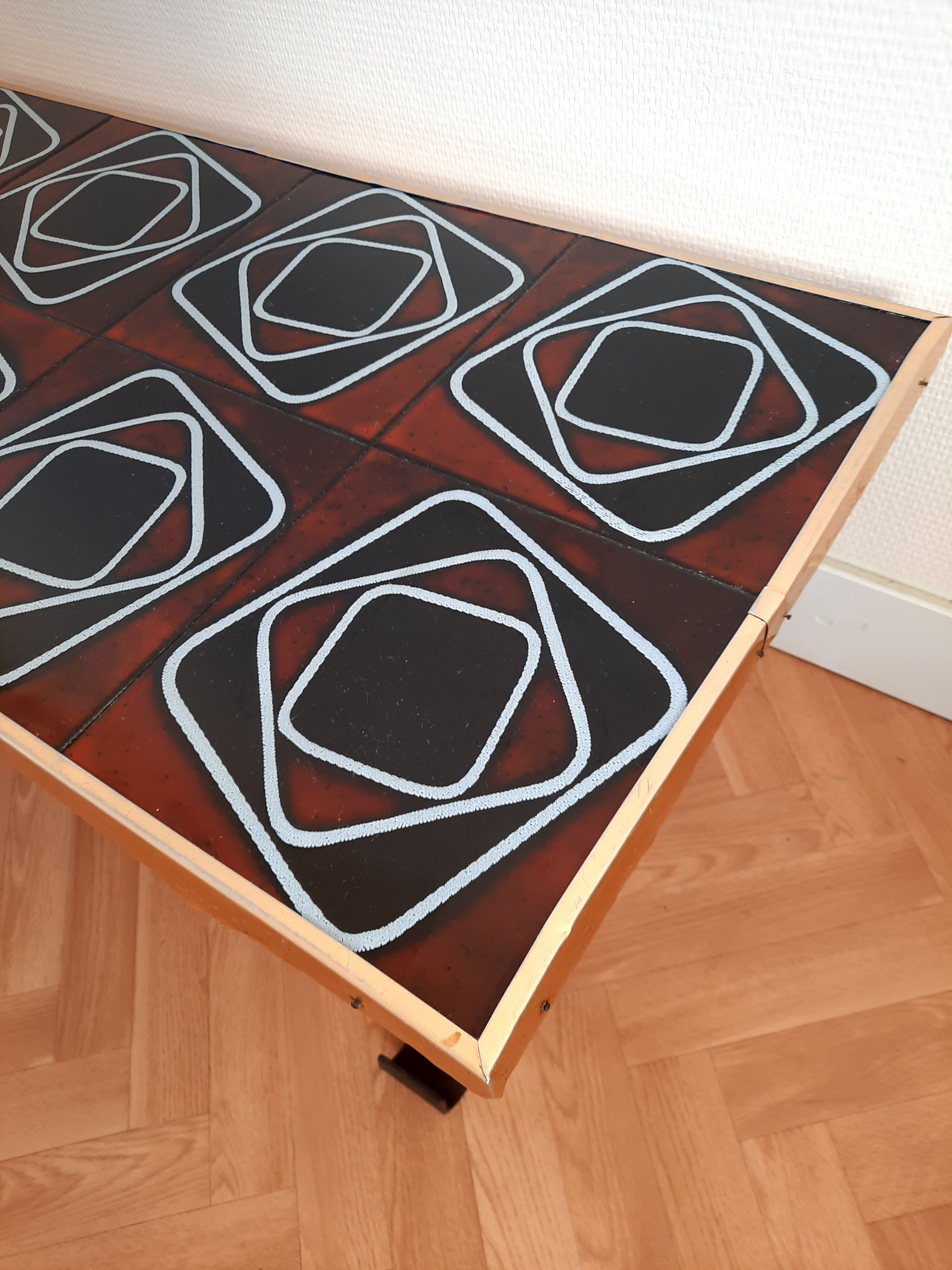Table basse vallauris années 60
