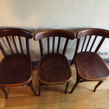 Suite 3 curved wooden bistro chairs