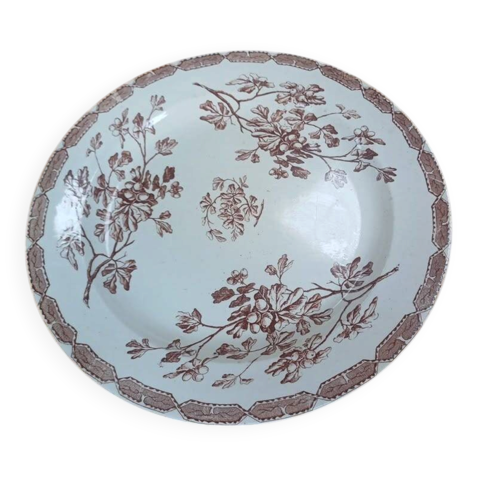 Large vintage round plate Lunéville K&G ironstone