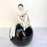 Vintage pierrot ceramic pot