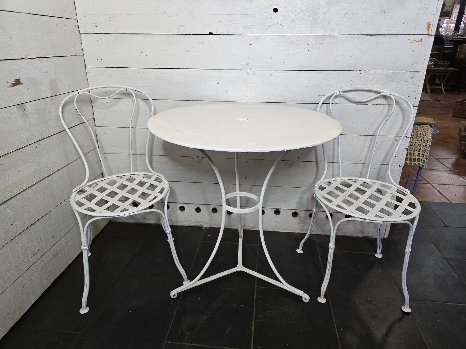 Wrought iron garden furniture