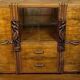 Sideboard in a row, Art Deco period, in walnut.
