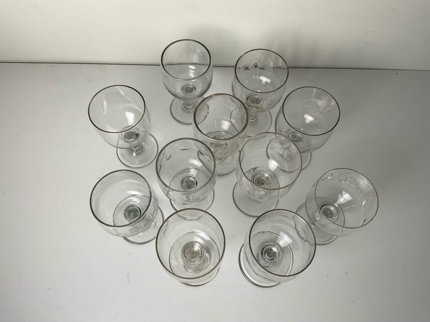Antique stemmed glasses