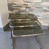 Chrome trundle tables