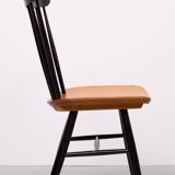 Set of 4 spindle back dining chairs 1960s holland