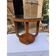Art Deco walnut table with a mirror top.