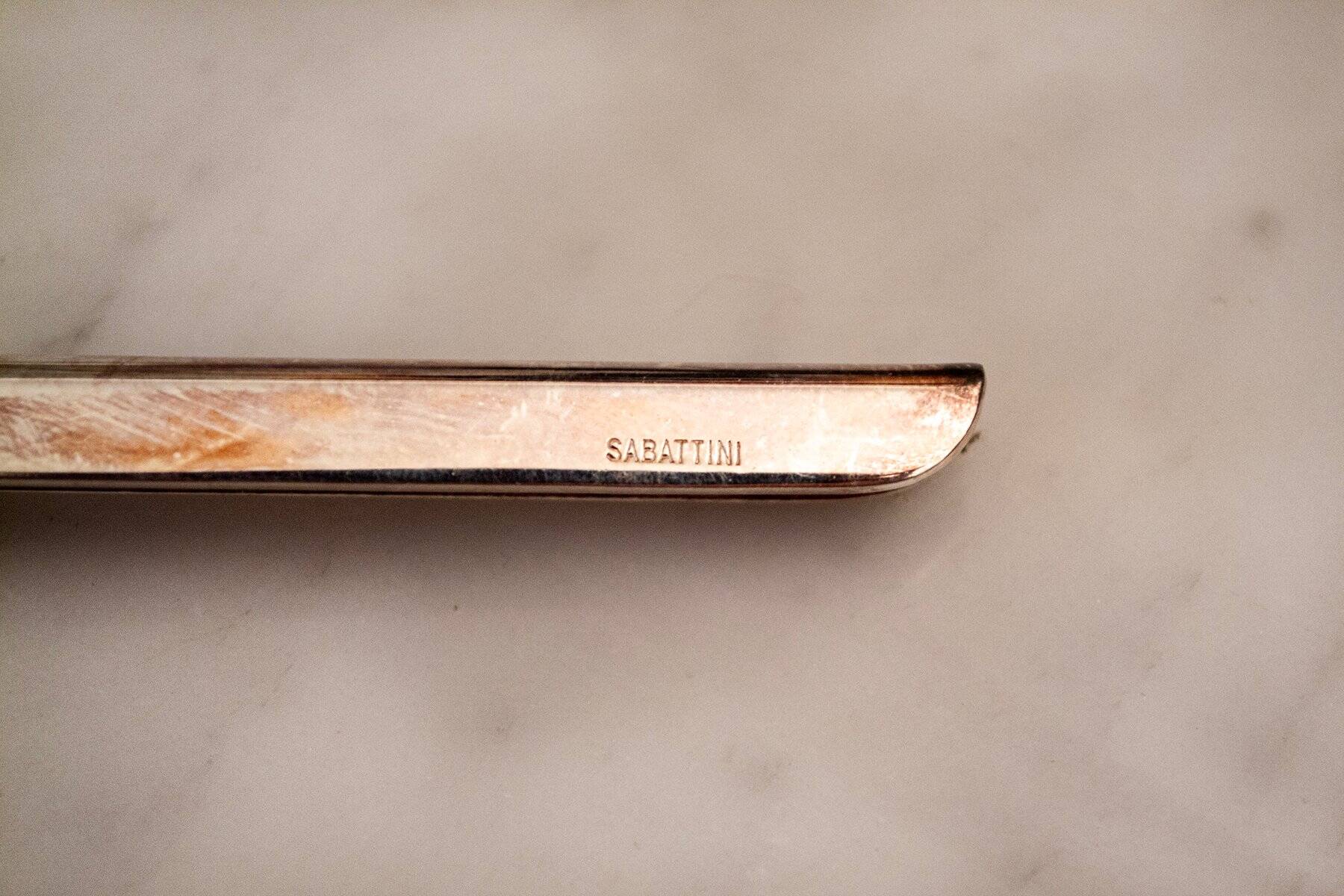 Silver-plated teaspoons by Lino Sabattini, 1970s, set of 6.