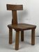 Brutalist oak low chair or children's chair, Dutch 1970s