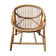 Vintage rattan "shell" armchair