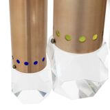 Chandelier with 4 pendants and acrylic glass diffusers by Gaetano Missaglia, 1960s.