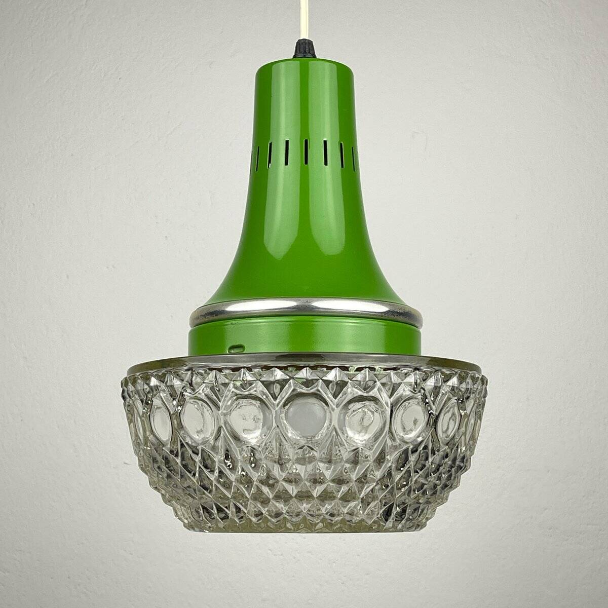 Green suspension light in mid-century style by Targetti Sankey, 1960s.
