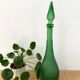 Green Empoli carafe - Diamond point glass - 1960s