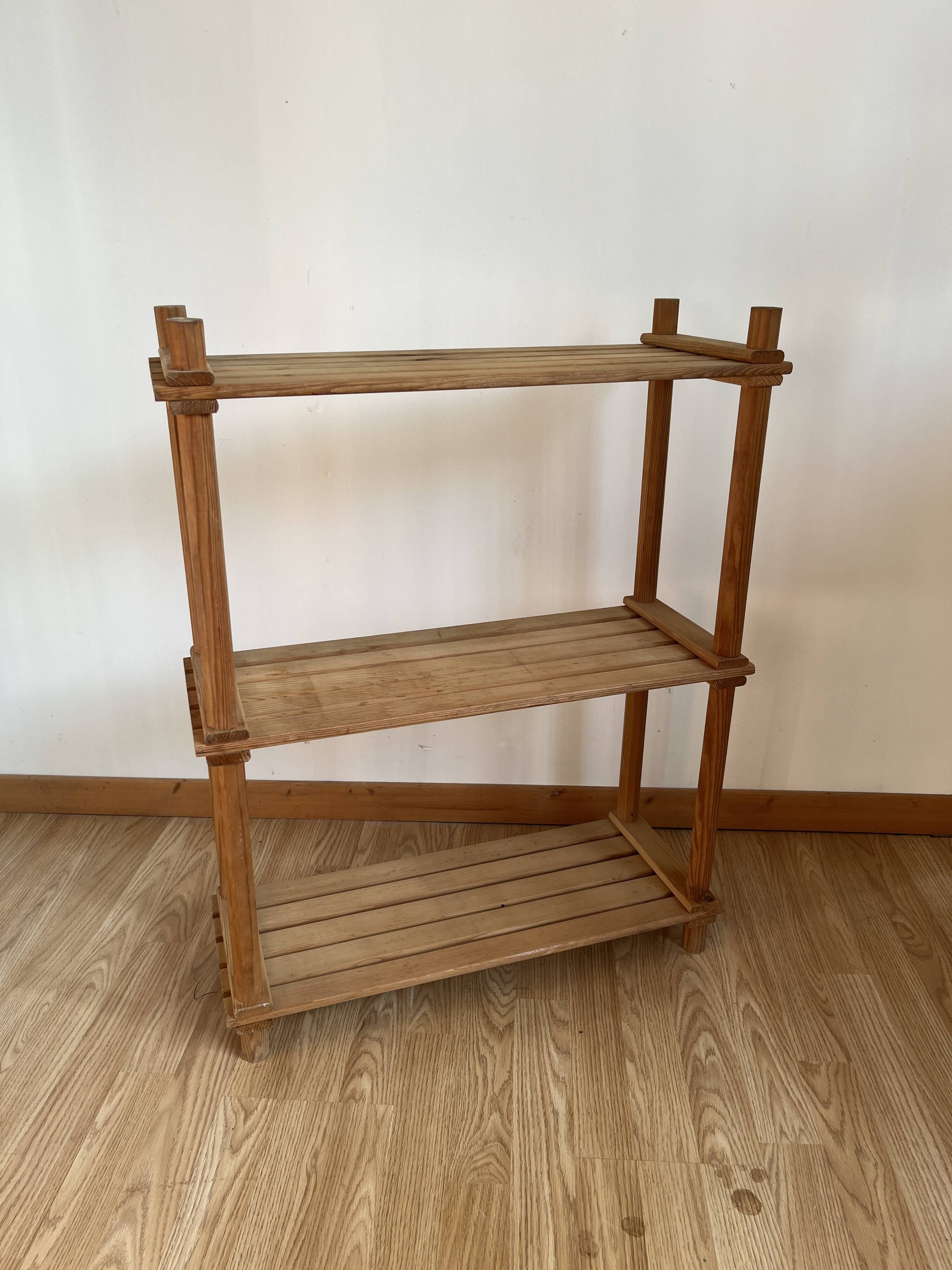 1970 pine bookshelf shelf