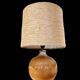 Handcrafted lamp in stoneware and jute fabric: wabi-sabi spirit (1970s-80s)