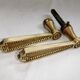 Pair of Louis XVI style beaded bronze door handles
