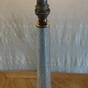 Neo-classical table lamp base in glass and gilded brass - mid 20th century