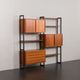 Scandinavian freestanding teak shelving unit by Ollie Borg for Asko Finland, Denmark, 1960s