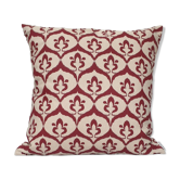 Ottoman cushion cover style ikat beige / garnet - 50 x 50