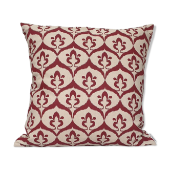 Ottoman cushion cover style ikat beige / garnet - 50 x 50