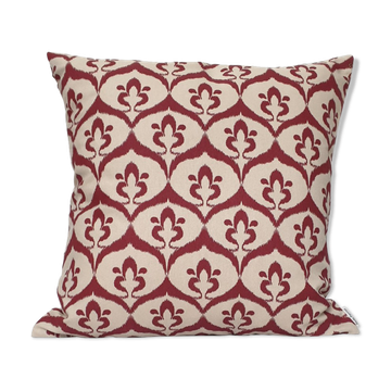 Ottoman cushion cover style ikat beige / garnet - 50 x 50