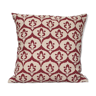 Ottoman cushion cover style ikat beige / garnet - 50 x 50