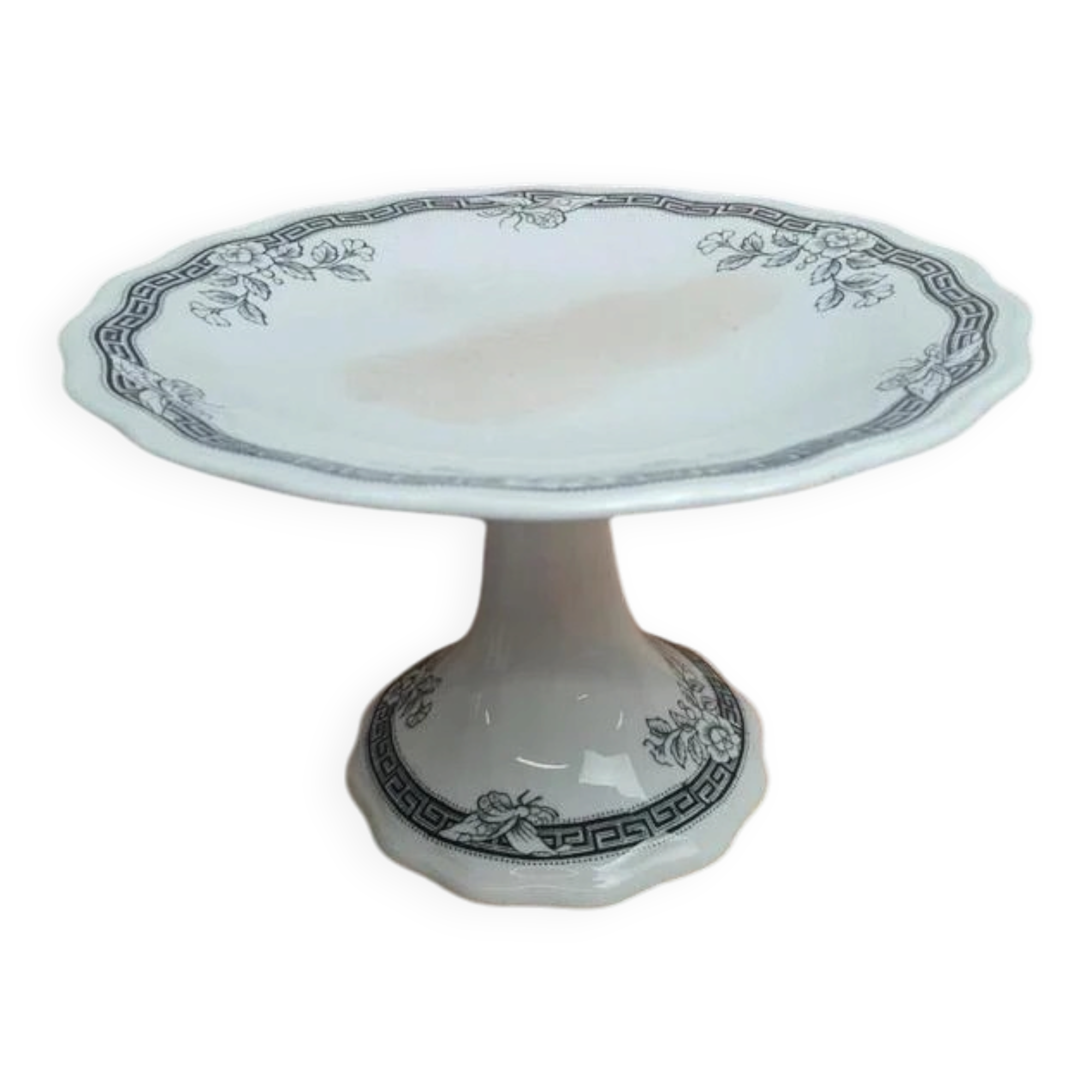 English footed compote B.w.m & Co model Lima – English ironstone circa 1868