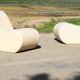 Pair of vintage armchairs, 1970s, faux leather